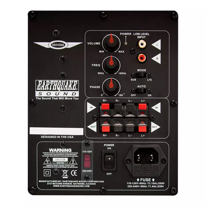 (Pre-Owned, Very Good) Earthquake Sound Minime-P8-V2  (Frequency Down To 27 Hz) (320 Watt Class D Subwoofer Amplifier) (Black) (90 Days Warranty)