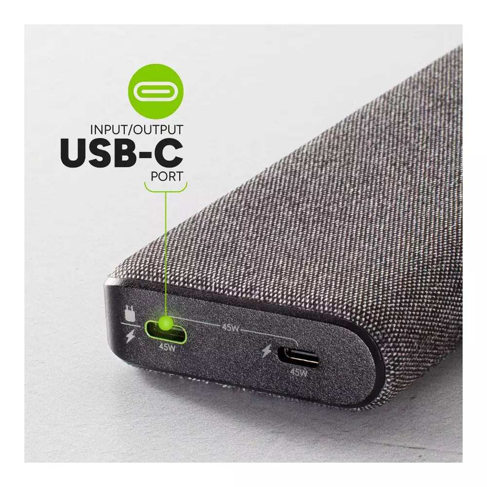 (Pre-Owned, Excellent) Mophie Powerstation Pro 20,000mAh Portable Battery with up to 45W of Power Output For Smartphones and Laptops (Gray) (60 Days Warranty)