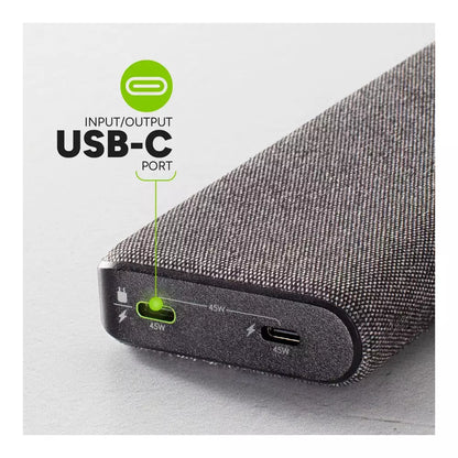 (Pre-Owned, Excellent) Mophie Powerstation Pro 20,000mAh Portable Battery with up to 45W of Power Output For Smartphones and Laptops (Gray) (60 Days Warranty)