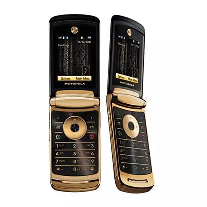 (Open Box Condition) Motorola RAZR2 V8 Premium Flip Phone With Dual Displays (2GB) (Gold) (With New Housing) (90 Days Warranty)