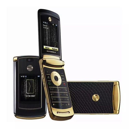 (Pre-Owned, Good) Motorola RAZR2 V8 Premium Flip Phone With Dual Displays (2GB) (Gold) (60 Days Warranty)
