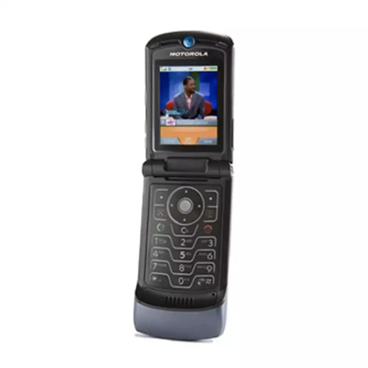 (Pre-Owned, Excellent) Motorola RAZR V3XX Flip Phone With Anodised Aluminium Build (Dark Gray) (90 Days Warranty) (With minor scratches) (Vi SIM Card Only)