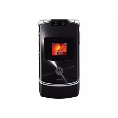(Pre-Owned, Excellent) Motorola RAZR V3XX Flip Phone With Anodised Aluminium Build (Dark Gray) (90 Days Warranty) (With minor scratches) (Vi SIM Card Only)