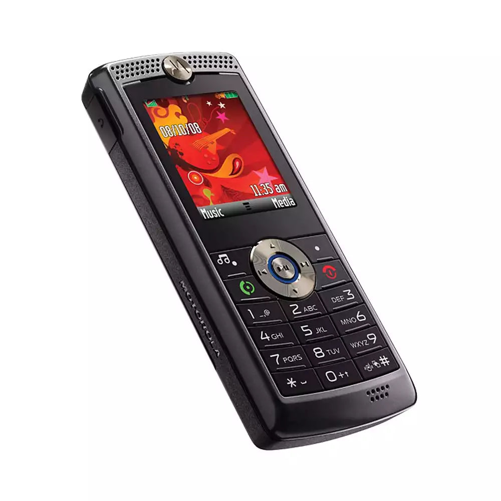 (Open Box Condition) Motorola W388 Stylish Bar Music Phone With Headset (Black) + Original Retail Box and Accessories