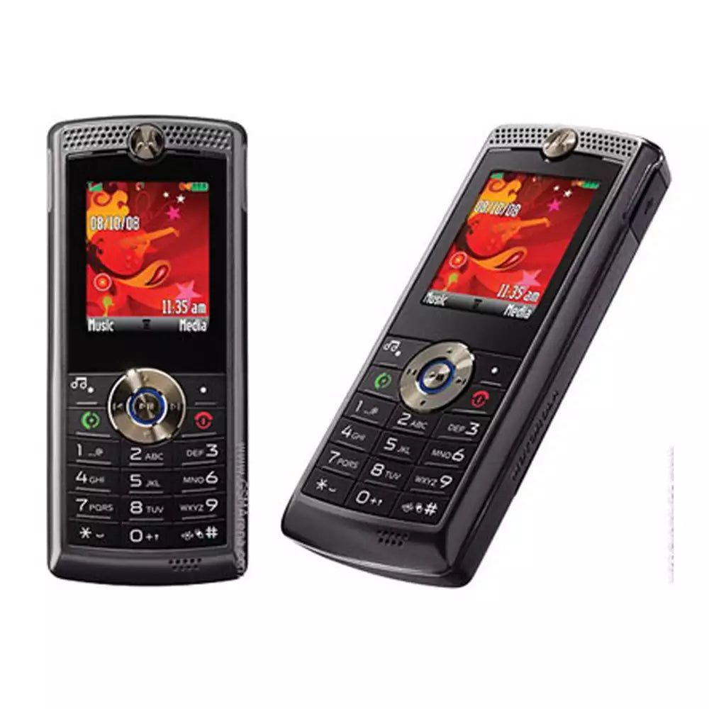 (Open Box Condition) Motorola W388 Stylish Bar Music Phone With Headset (Black) + Original Retail Box and Accessories