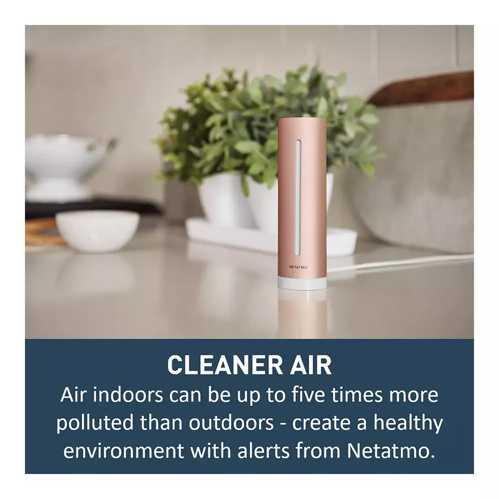 (Pre-Owned, Very Good) Netatmo Healthy Home Coach, Smart Indoor Climate Monitor (AQI, Carbon Dioxide, Temperaturw, etc) (Silver) (60 Days Warranty)