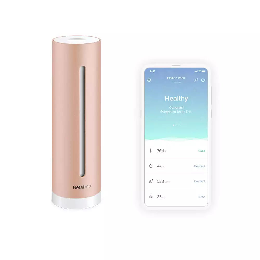 (Pre-Owned, Very Good) Netatmo Healthy Home Coach, Smart Indoor Climate Monitor (AQI, Carbon Dioxide, Temperaturw, etc) (Silver) (60 Days Warranty)