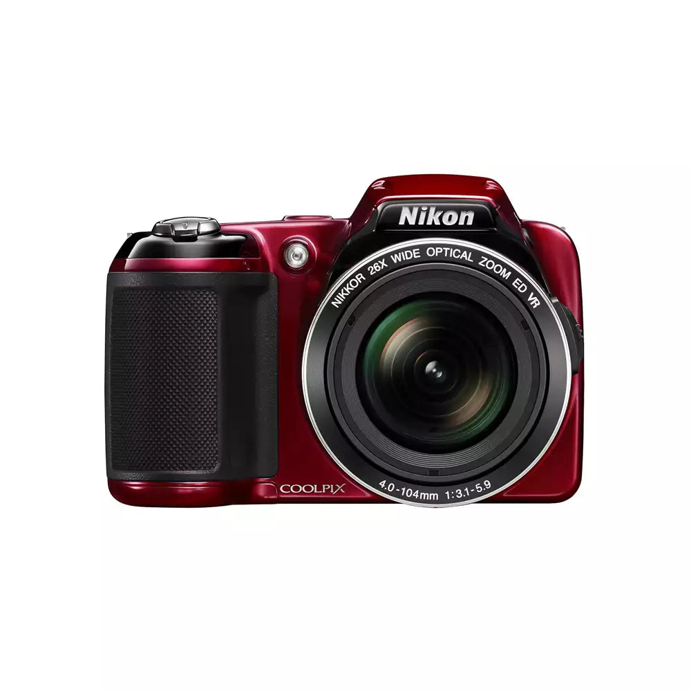 (Pre-Owned, Very Good) Nikon L810 16.1MP Advance Point-and-Shoot Digital Camera With 26X Optical Zoom (Red) with 16GB Card Camera Pouch (Black) + 4 Re-Chargeable Duracells + Battery Charger (60 Days Warranty)