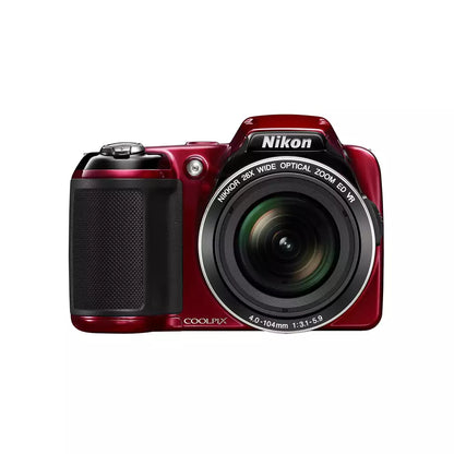 (Pre-Owned, Very Good) Nikon L810 16.1MP Advance Point-and-Shoot Digital Camera With 26X Optical Zoom (Red) with 16GB Card Camera Pouch (Black) + 4 Re-Chargeable Duracells + Battery Charger (60 Days Warranty)