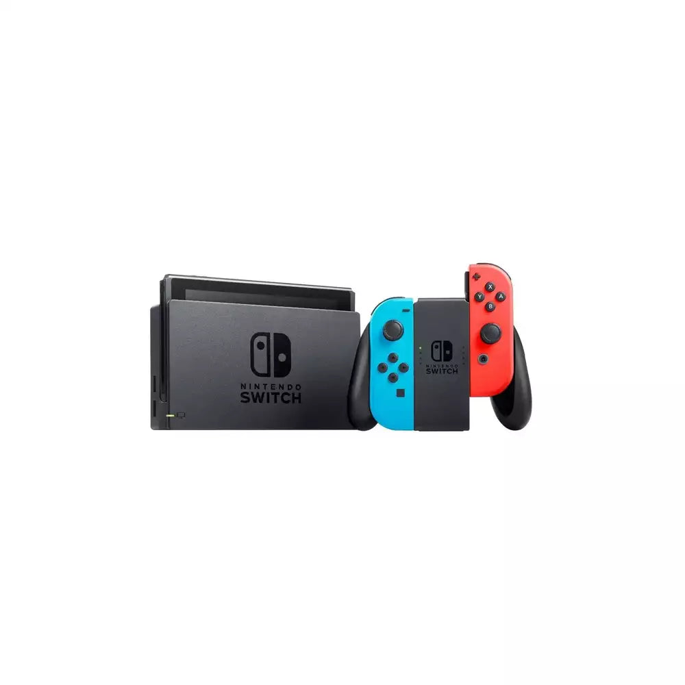 (Pre-Owned, Very Good) Nintendo Switch Portable/Home Gaming Console (HAC001) (32GB) (Black-Red-Blue) (90 Days Warranty)
