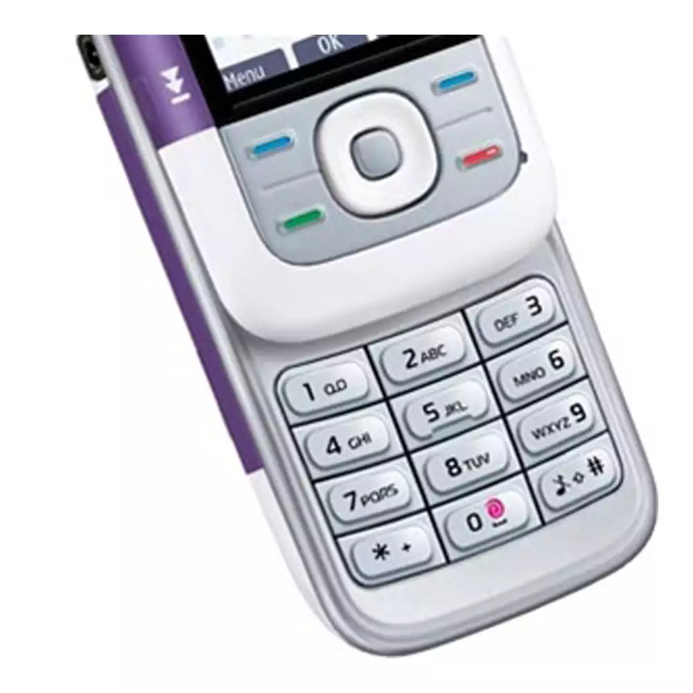 (Pre-Owned, Excellent) Nokia 5300 XpressMusic Slider Phone (White and Red) (With New Housing) (90 Day Warranty)