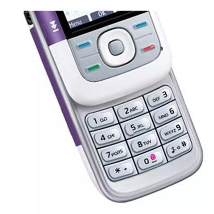(Pre-Owned, Excellent) Nokia 5300 XpressMusic Slider Phone (White and Red) (With New Housing) (90 Day Warranty)