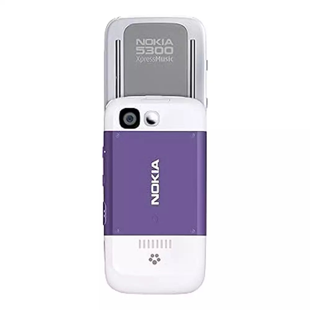 (Pre-Owned, Excellent) Nokia 5300 XpressMusic Slider Phone (White and Red) (With New Housing) (90 Day Warranty)