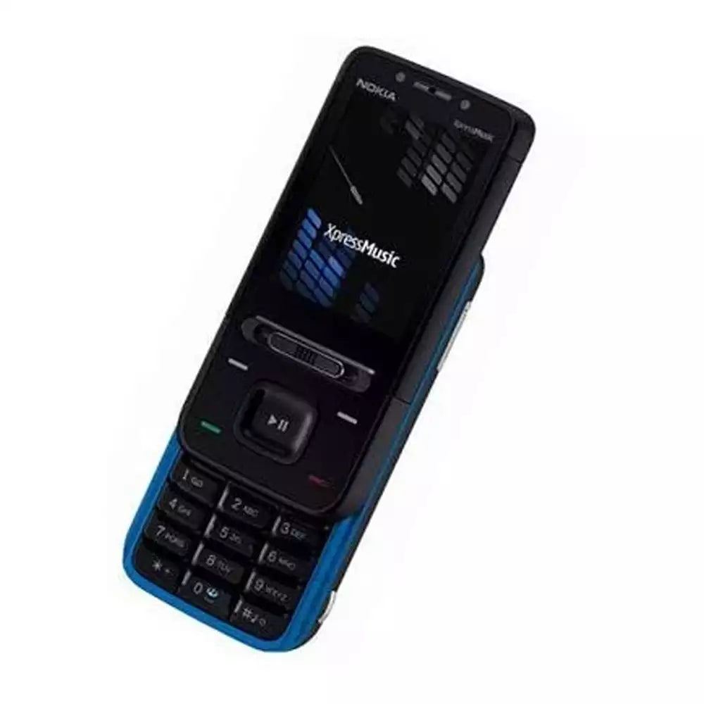 (Pre-Owned, Good) Nokia 5610 XpressMusic Slider Phones With Slide Music Keys and 3.2MP Auto Focus Camera (Black and Blue) (60 Days Warranty)