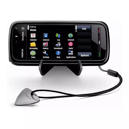 (Pre-Owned, Very Good) Nokia 5800 Xpress Music Touch Phone With Carl Zeiss Camera, Stereo Speakers (Black and Burgundy) (60 Days Warranty) (With New Housing)