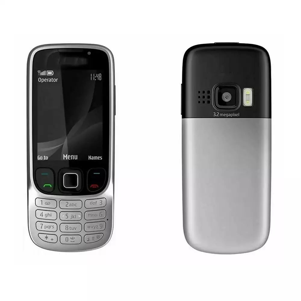(Pre-Owned, Good) Nokia 6303 Classic With 3.2MP AF Camera (FM Radio) (Silver) (45 Days Warranty)