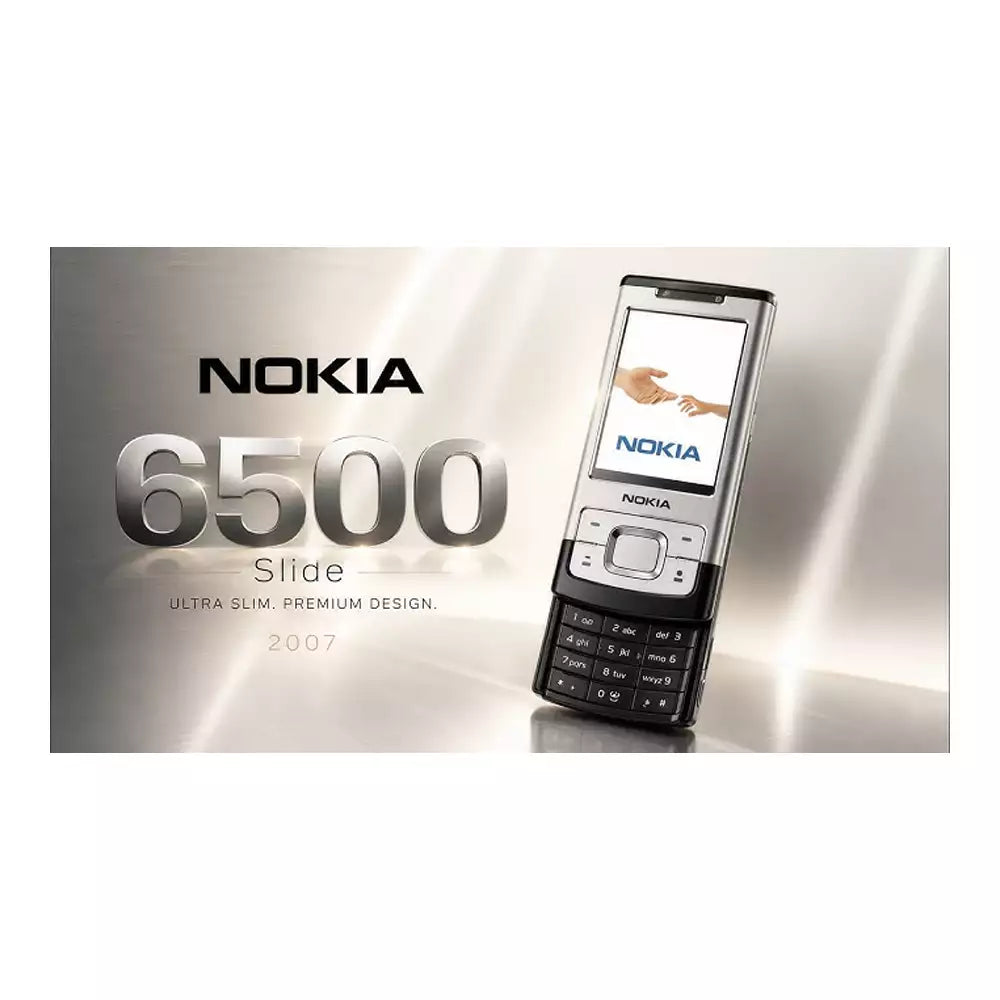 (Open Box Condition) Nokia 6500 Slide Symbian OS Slider Phone With 3.2MP AF Carl Zeiss Camera (Aluminium Build) (Silver) (90 Days Warranty)