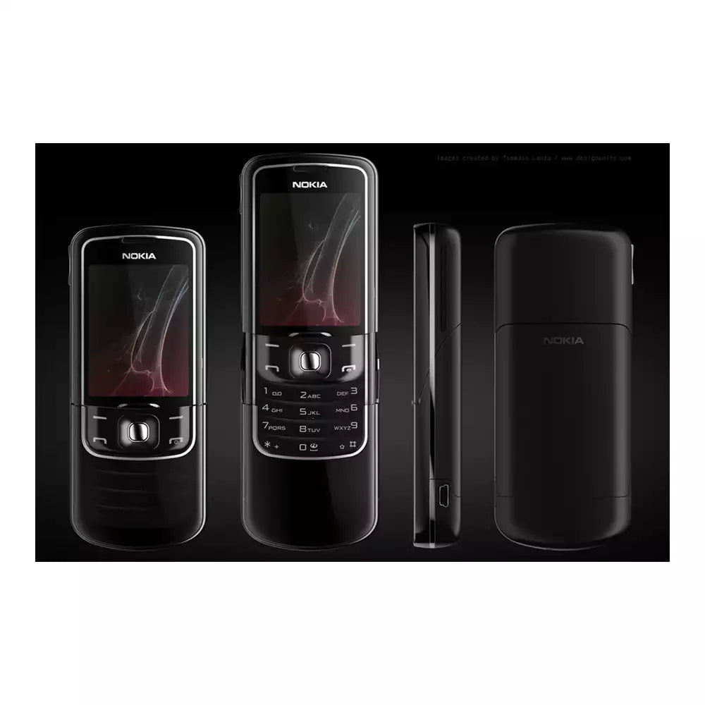 (Open Box Condition) Nokia 8600 Luna Premium Slider Phone (Black) (90 Days Warranty)