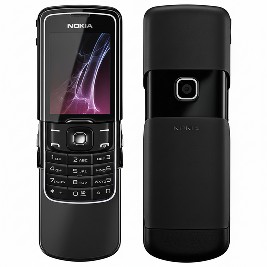 (Open Box Condition) Nokia 8600 Luna Premium Slider Phone (Black) (90 Days Warranty)