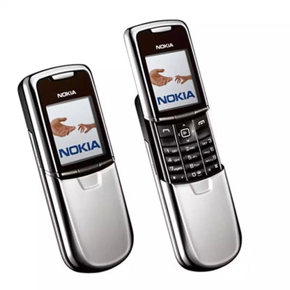 (Pre-Owned, Good) Nokia 8800 Classic 2005, Stainless Steel Slider Phone (Chrome and Black) (60 Days Warranty) (With New Battery)