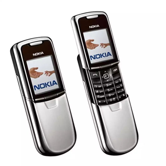 (Pre-Owned, Good) Nokia 8800 Classic 2005, Stainless Steel Slider Phone (Chrome and Black) (60 Days Warranty) (With New Battery)