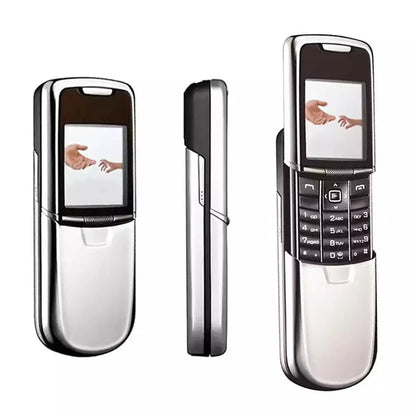(Pre-Owned, Good) Nokia 8800 Classic 2005, Stainless Steel Slider Phone (Chrome and Black) (60 Days Warranty) (With New Battery)
