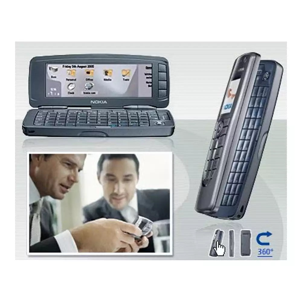 (Pre-Owned, Fair) Nokia 9300i Communication Fold Phone With 4" Internal Display (Gray) (60 Days Warranty)