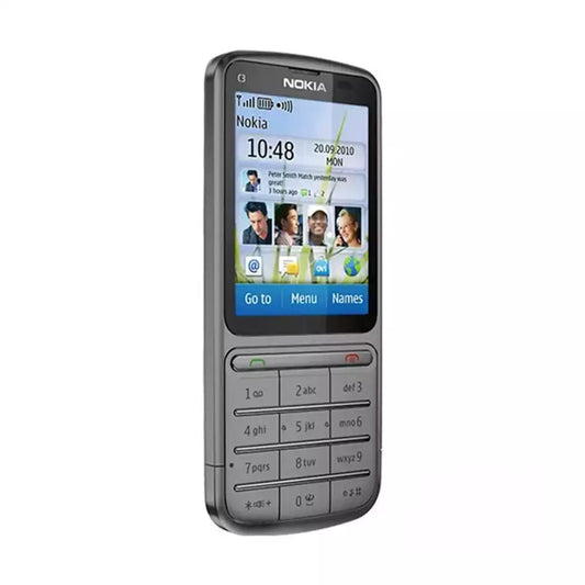 (Pre-Owned, Very Good) Nokia C3-01 Touch-n-Type Phone With 5MP Camera (Gray) (60 Days Warranty)