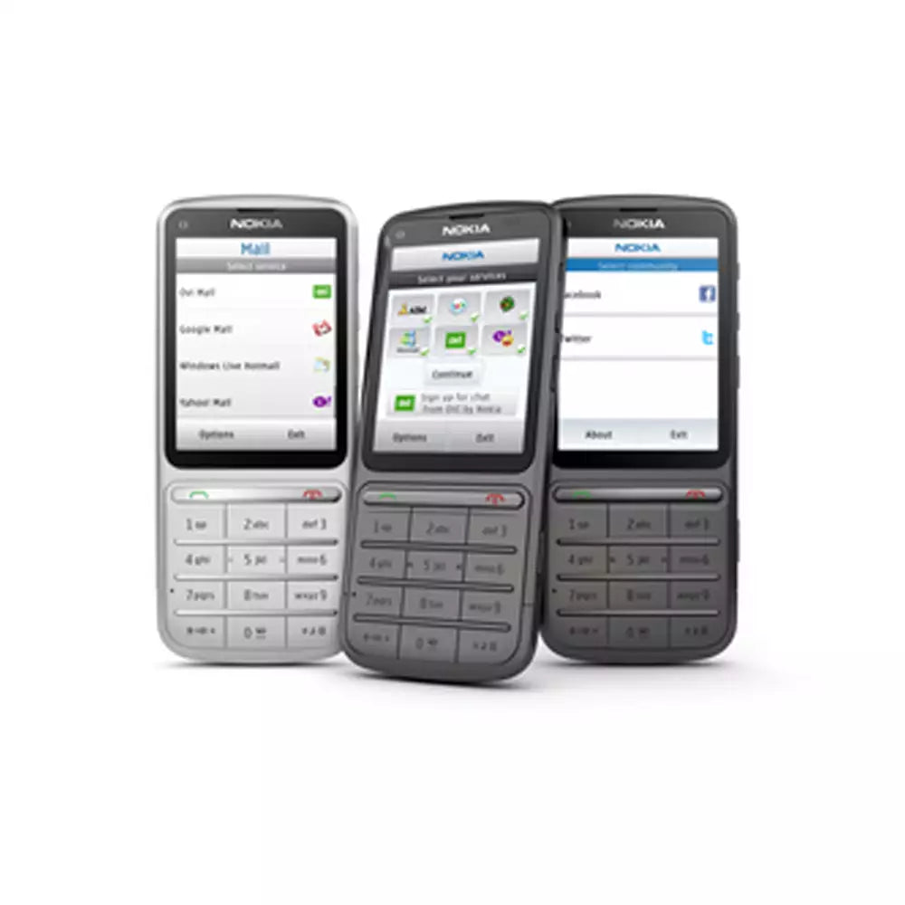 (Pre-Owned, Very Good) Nokia C3-01 Touch-n-Type Phone With 5MP Camera (Gray) (60 Days Warranty)