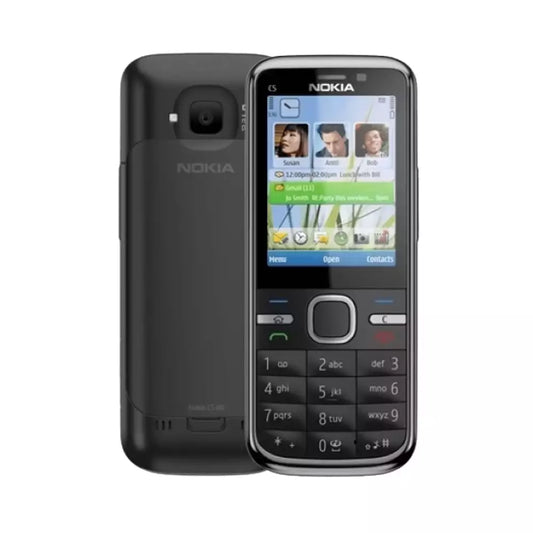 (Pre-Owned, Excellent) Nokia C5-00 Symbian Smartphone With 5MP Camera (FM Radio) (Black) (60 Days Warranty)