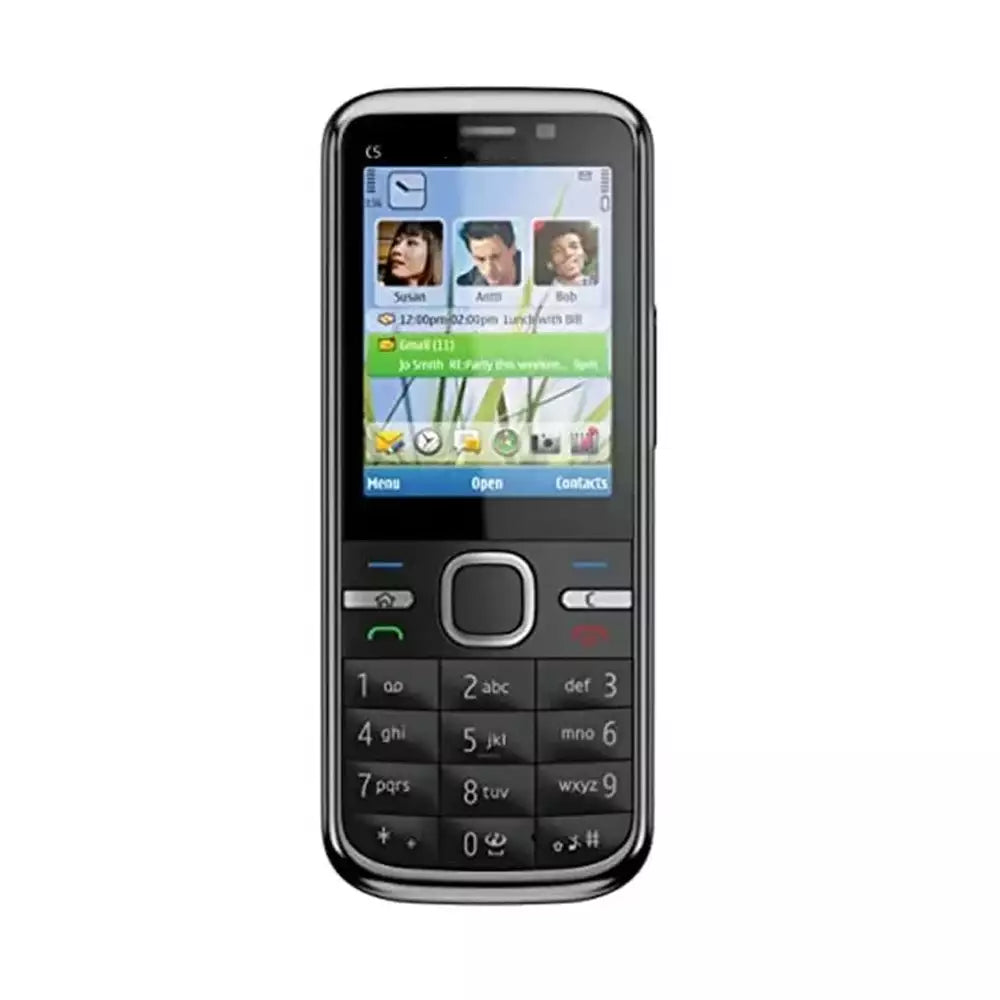 (Pre-Owned, Excellent) Nokia C5-00 Symbian Smartphone With 5MP Camera (FM Radio) (Black) (60 Days Warranty)