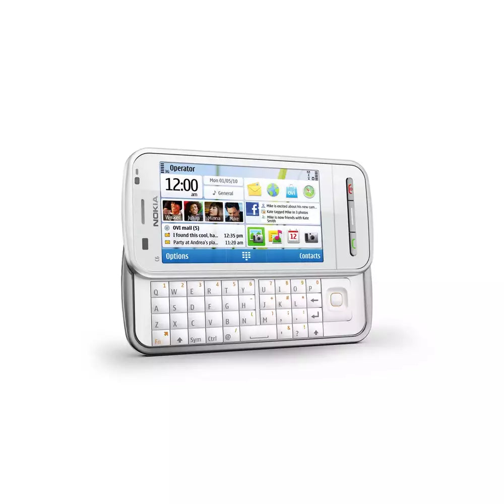(Pre-Owned, Good) Nokia C6-00 Symbian Smartphone With Slide-Out QWERTY Keyboard, 5MP Camera, Wi-Fi and  3G (FM Radio) (Black) + Sony WI-C300 Bluetooth Earphones (60 Days Warranty)
