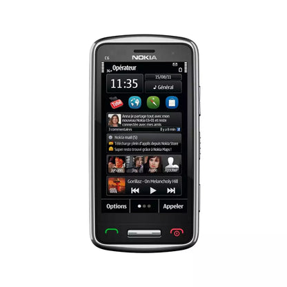 (Pre-Owned, Very Good) Nokia C6-01 Symbian 3 Smartphone With AMOLED Display and 8MP Camera (Premium Build) (Silver and Black) (90 Days Warranty)