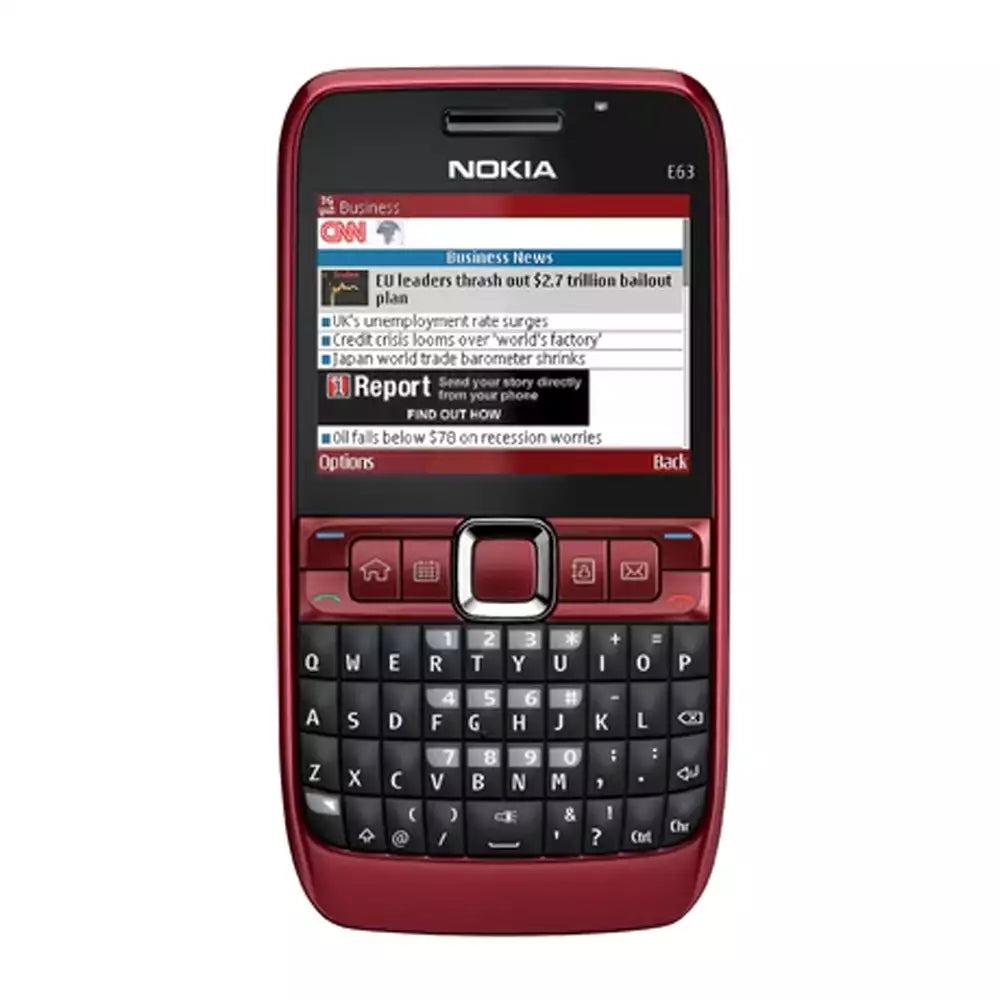 (Pre-Owned, Good) Nokia E63 Symbian Smartphone With Physical QWERTY keyboard (Black) (60 Days Warranty)