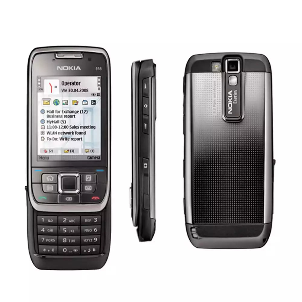 (Pre-Owned, Excellent) Nokia E66 E-Series Slider Phone With Premium Stainless Steel Build (White) (With New Housting) (90 Days Warranty)