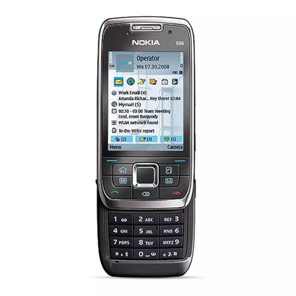 (Pre-Owned, Excellent) Nokia E66 E-Series Slider Phone With Premium Stainless Steel Build (White) (With New Housting) (90 Days Warranty)