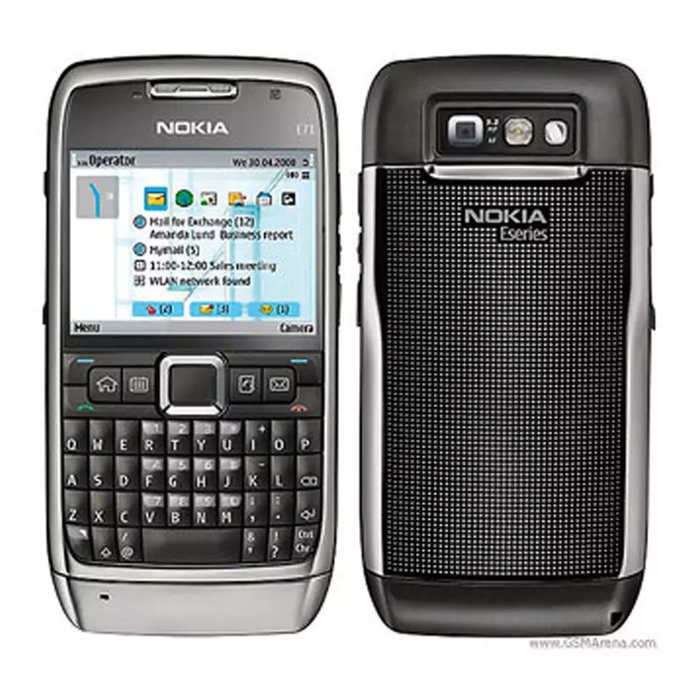 (Pre-Owned, Very Good) Nokia E71, 3.2MP Camera, QWERTY Keyboard (Black) (FM Radio) (60 Days Warranty)