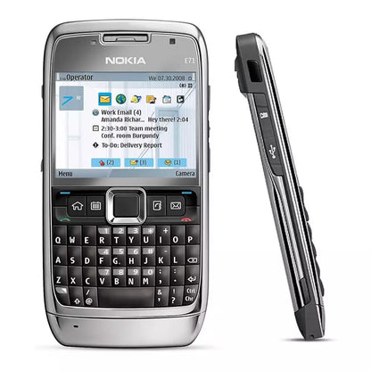 (Pre-Owned, Very Good) Nokia E71, 3.2MP Camera, QWERTY Keyboard (Black) (FM Radio) (60 Days Warranty)