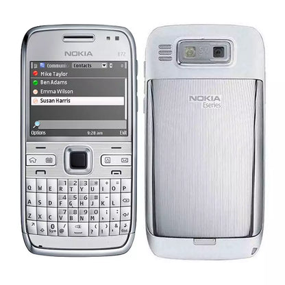 (Pre-Owned, Good) Nokia E72, 5MP Camera, Optical Trackpad, QWERTY Keyboard (White) (FM Radio) (60 Days Warranty)
