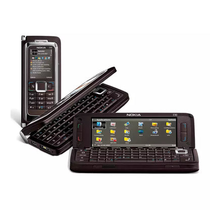 (Open Box Condition) Nokia E90 Communicator Phone with 3.2 MP Camera, 3G, Wi-Fi, GPS, Media Player, and MicroSD Slot (Mocha) (With Retail Box)