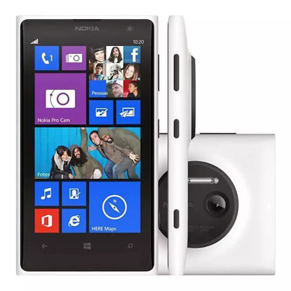 (Pre-Owned, Very Good) Nokia Lumia 1020 Windows Smartphone With PureView 41 MP Camera (32GB) (Yellow, White, Black) (90 Days Warranty)