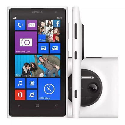 (Pre-Owned, Very Good) Nokia Lumia 1020 Windows Smartphone With PureView 41 MP Camera (32GB) (Yellow, White, Black) (90 Days Warranty)