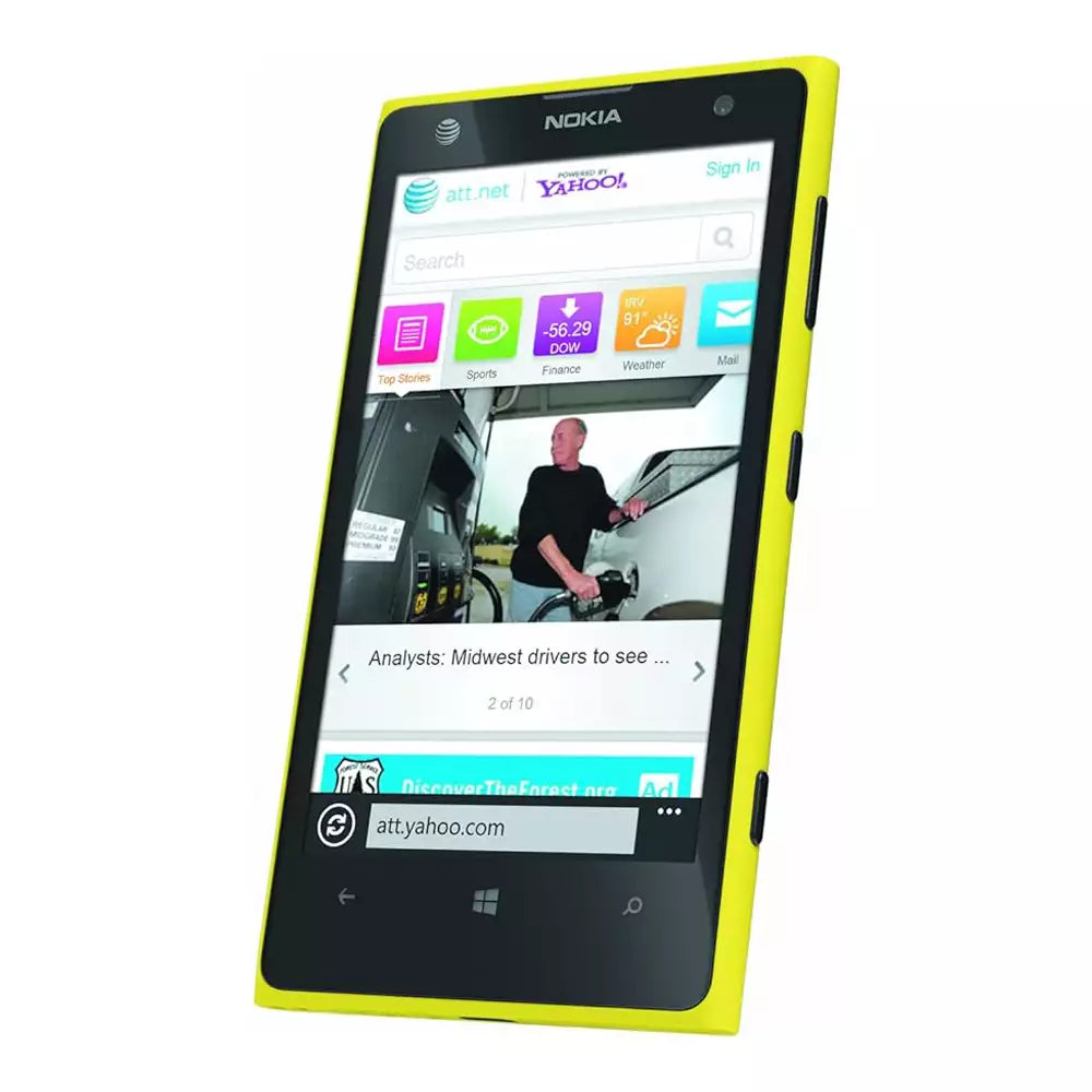 (Pre-Owned, Very Good) Nokia Lumia 1020 Windows Smartphone With PureView 41 MP Camera (32GB) (Yellow, White, Black) (90 Days Warranty)