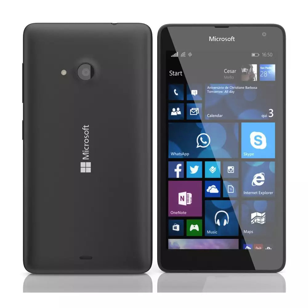 (Open Box Condition) Microsoft Lumia 535 Windows Phone (Black) (120 Days Warranty) (Comes With Original Box and Accessories)