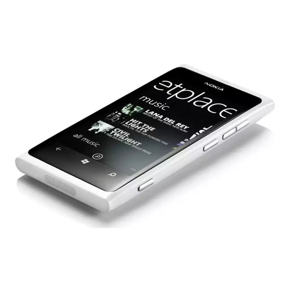 (Pre-Owned, Very Good) Nokia Lumia 800 Windows Smartphone (16 GB) With Clear Black AMOLED Display (White) (With Retail Box) (60 Days Warranty)