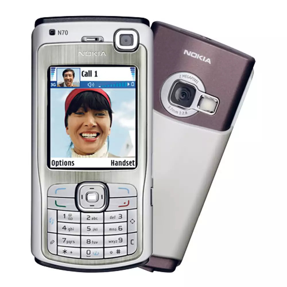 (Pre-Owned, Fair) Nokia N70 Symbian Mobile Phone With 2MP Camera (Cream & Red) (60 Days Warranty)