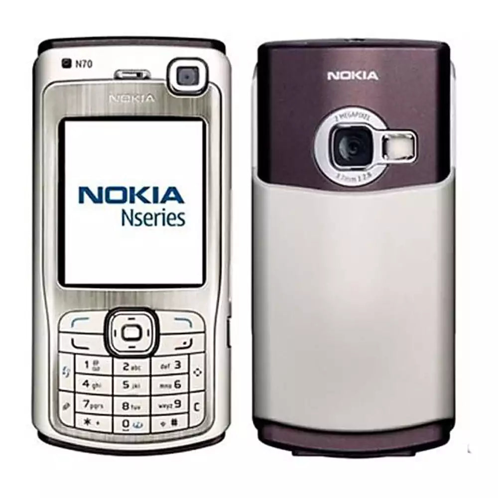 (Pre-Owned, Fair) Nokia N70 Symbian Mobile Phone With 2MP Camera (Cream & Red) (60 Days Warranty)