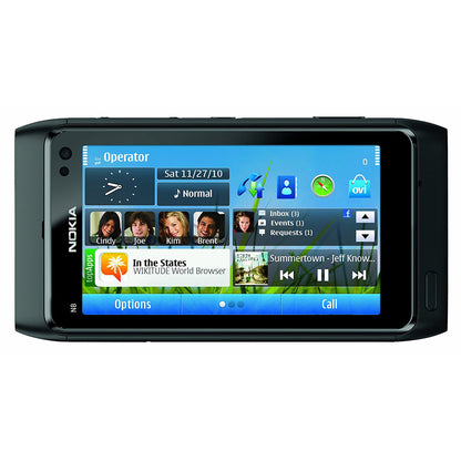 (Pre-Owned, Excellent) Nokia N8 Symbian Smartphone (16GB) 12MP Camera with Xenon Flash (FM Radio) (Dark Grey) (90 Days Warranty)