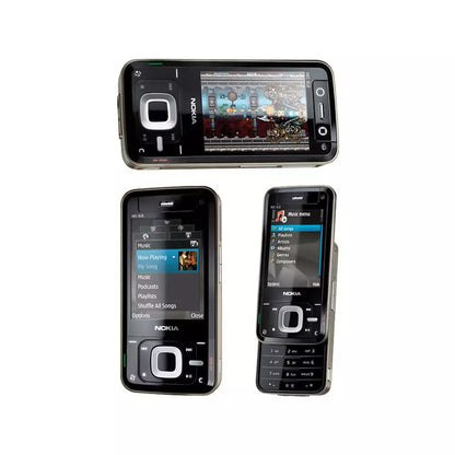 (Pre-Owned, Good) Nokia N81 8GB Slider Phone 2MP Camera With Flash (Black and Blue) (90 Days Warranty) (No Front Camera)