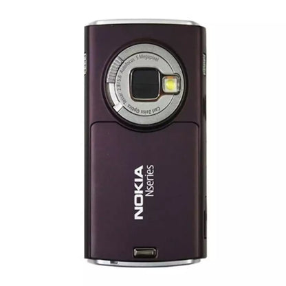(Pre-Owned, Excellent) Nokia N95 With 5MP Autofocus Carl Zeiss Camera (Silver/Burgundy) (With New Housing) (90 Days Warranty)